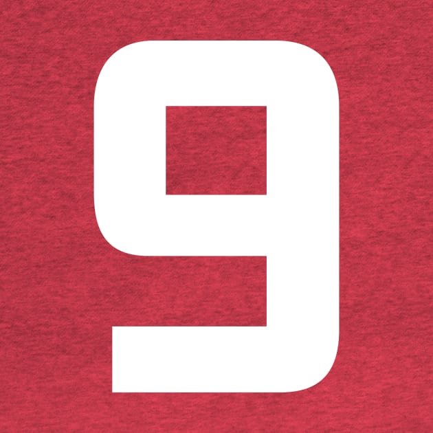 Number Nine - 9 - Any Color - Team Sports Numbered Uniform Jersey - Birthday Gift by Modern Evolution